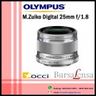 Olympus M.Zuiko Digital 25mm f/1.8 Lens (Silver)