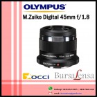 Olympus M.Zuiko Digital 45mm f/1.8 Lens (Black)