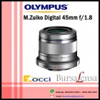 Olympus M.Zuiko Digital 45mm f/1.8 Lens (Silver)