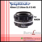 Voigtlander 40mm f/2 Ultron SL-II S AIS for Nikon F-mount - Black