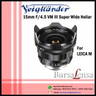 Voigtlander 15mm f/4.5 Aspherical III Super Wide-Heliar VM - For Leica M
